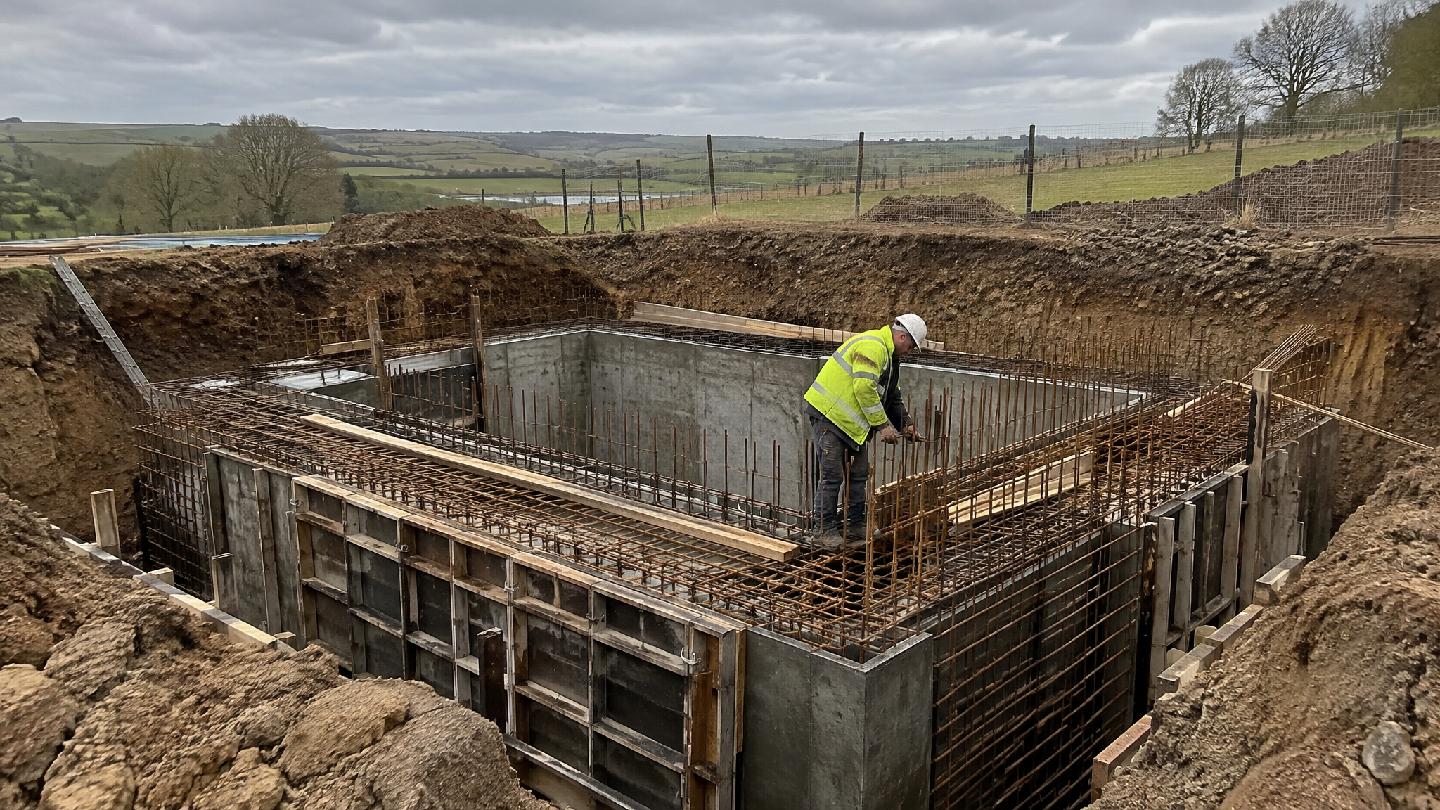 Bunker Build UK construction team at work