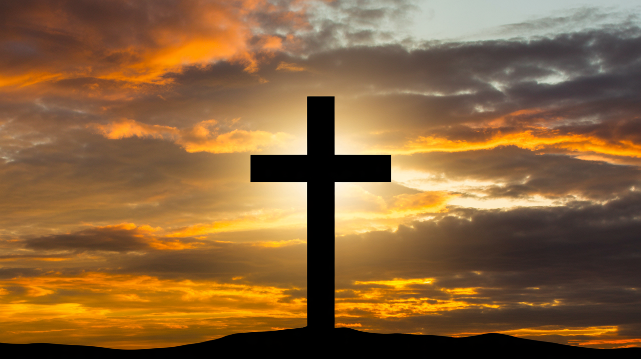 Cross silhouette background