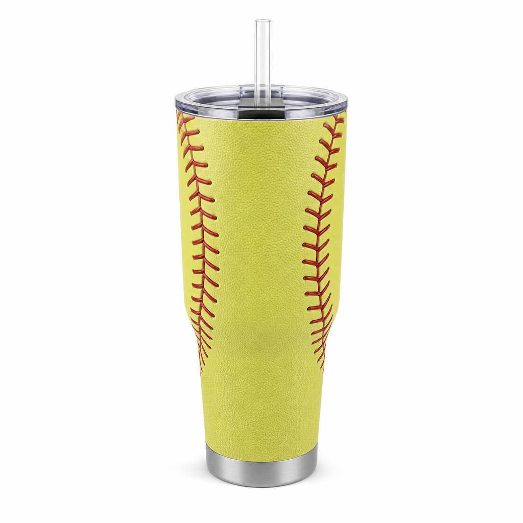 Softball Sport Tumbler – Polar Camel laser-engraved