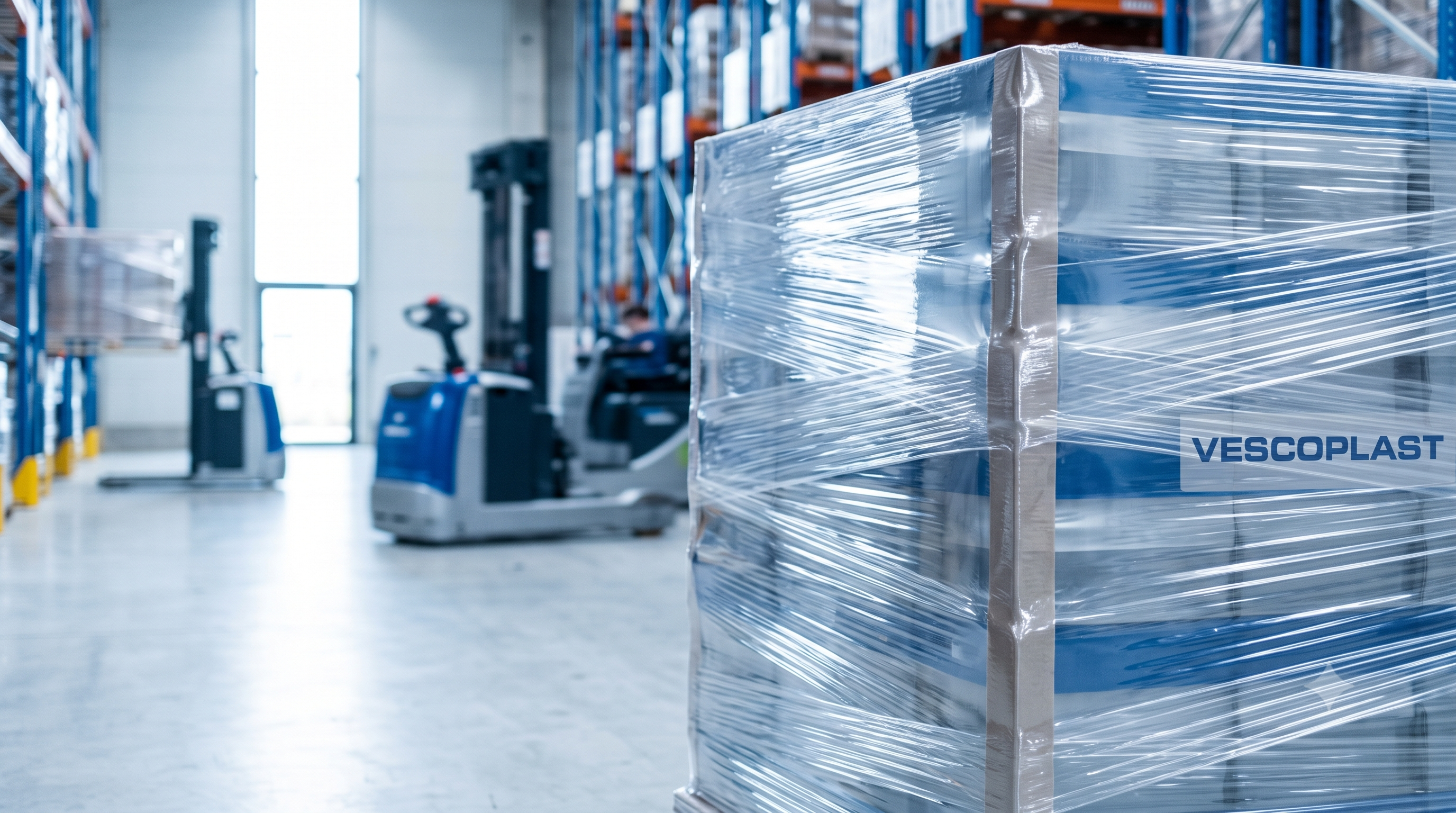 Palete Vescoplast embalado com stretch em atacado