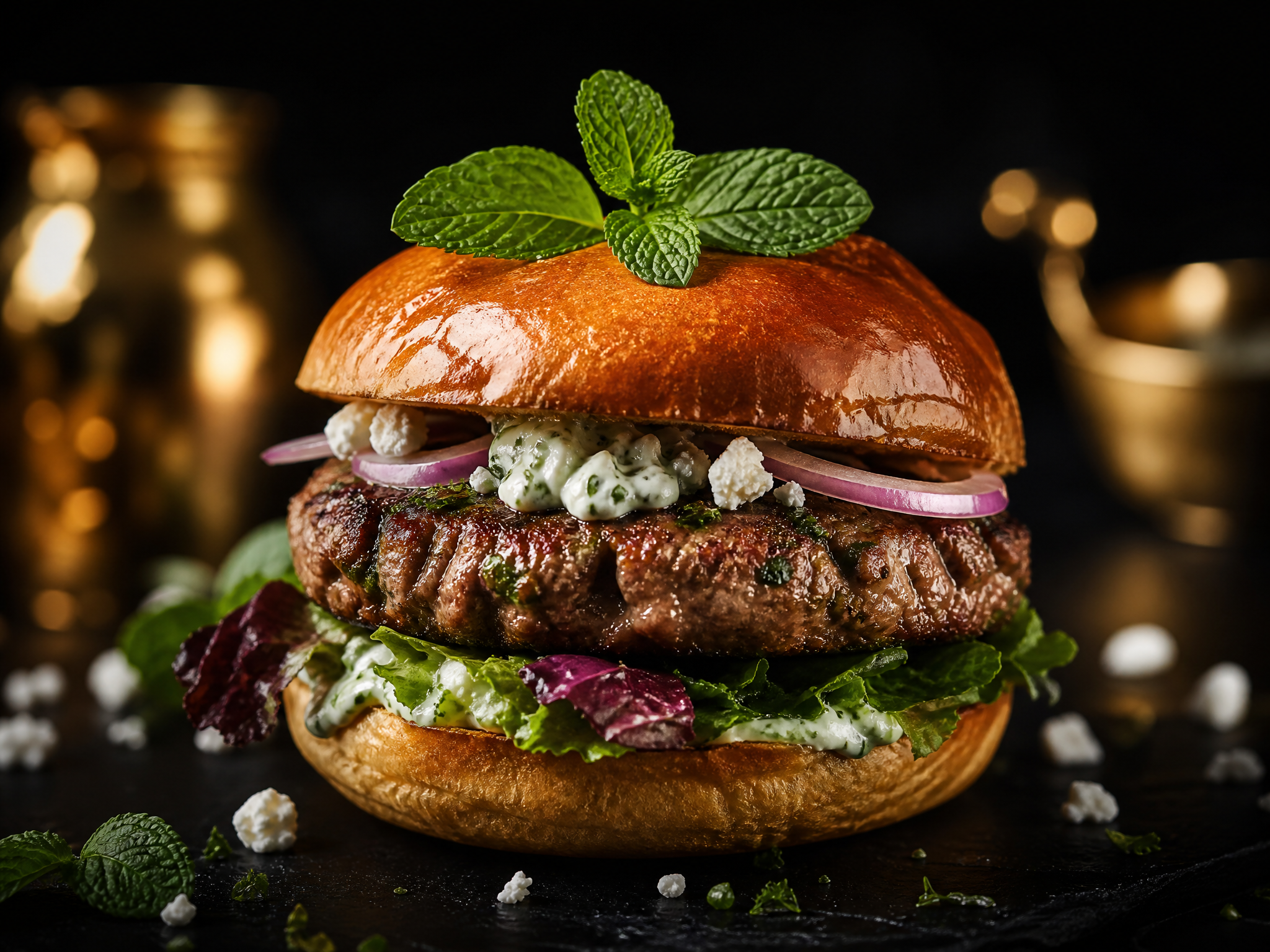 Minted Lamb Burger