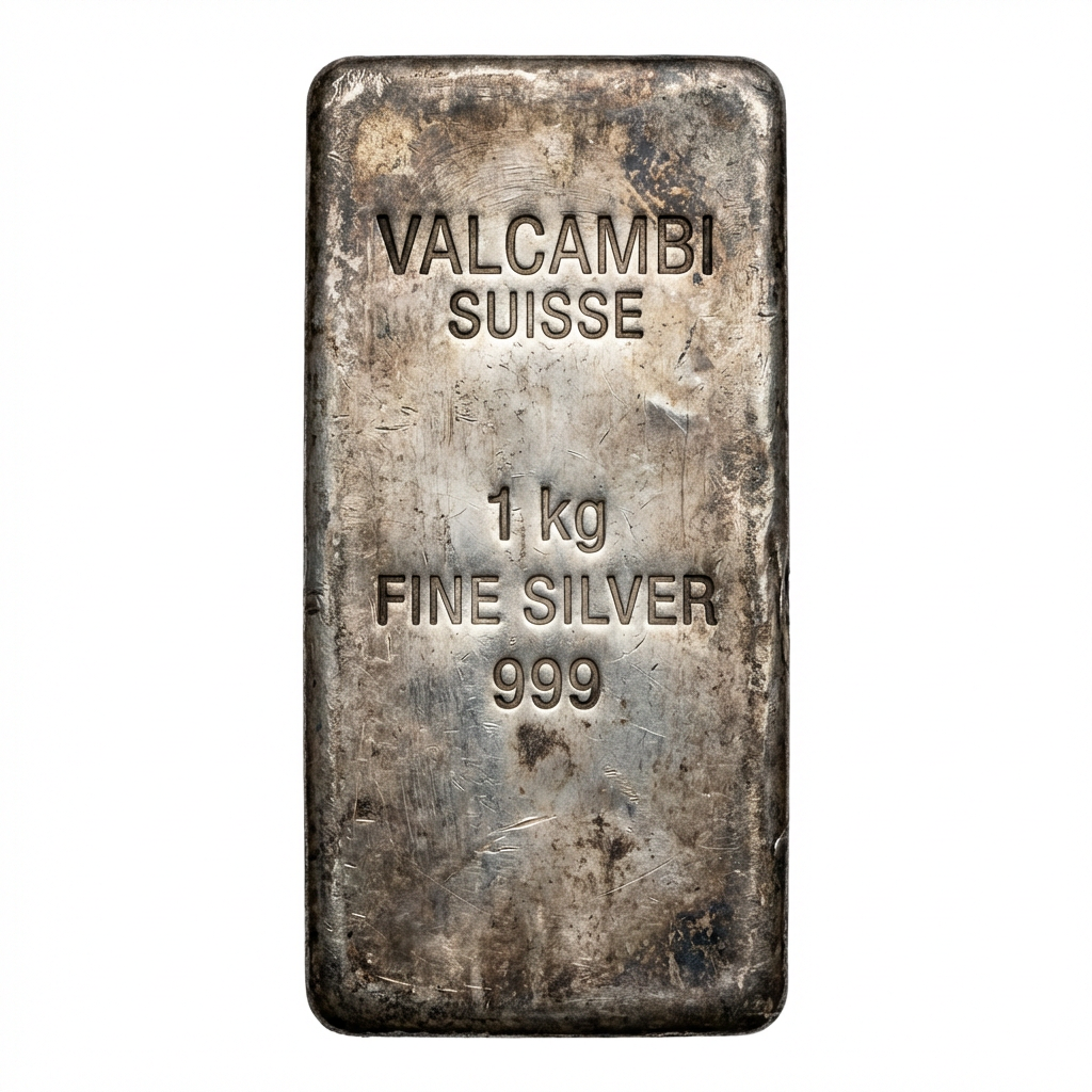 Valcambi 1kg Vintage Silver Bar