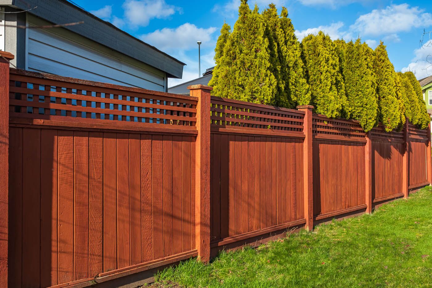 Residential fence installation completed