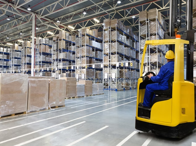 Modern engineering and manufacturing facility interior with advanced machinery