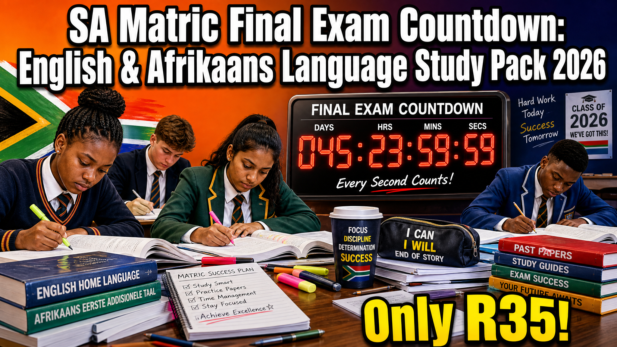 SA Matric Final Exam Countdown: English & Afrikaans Language Study Pack 2026