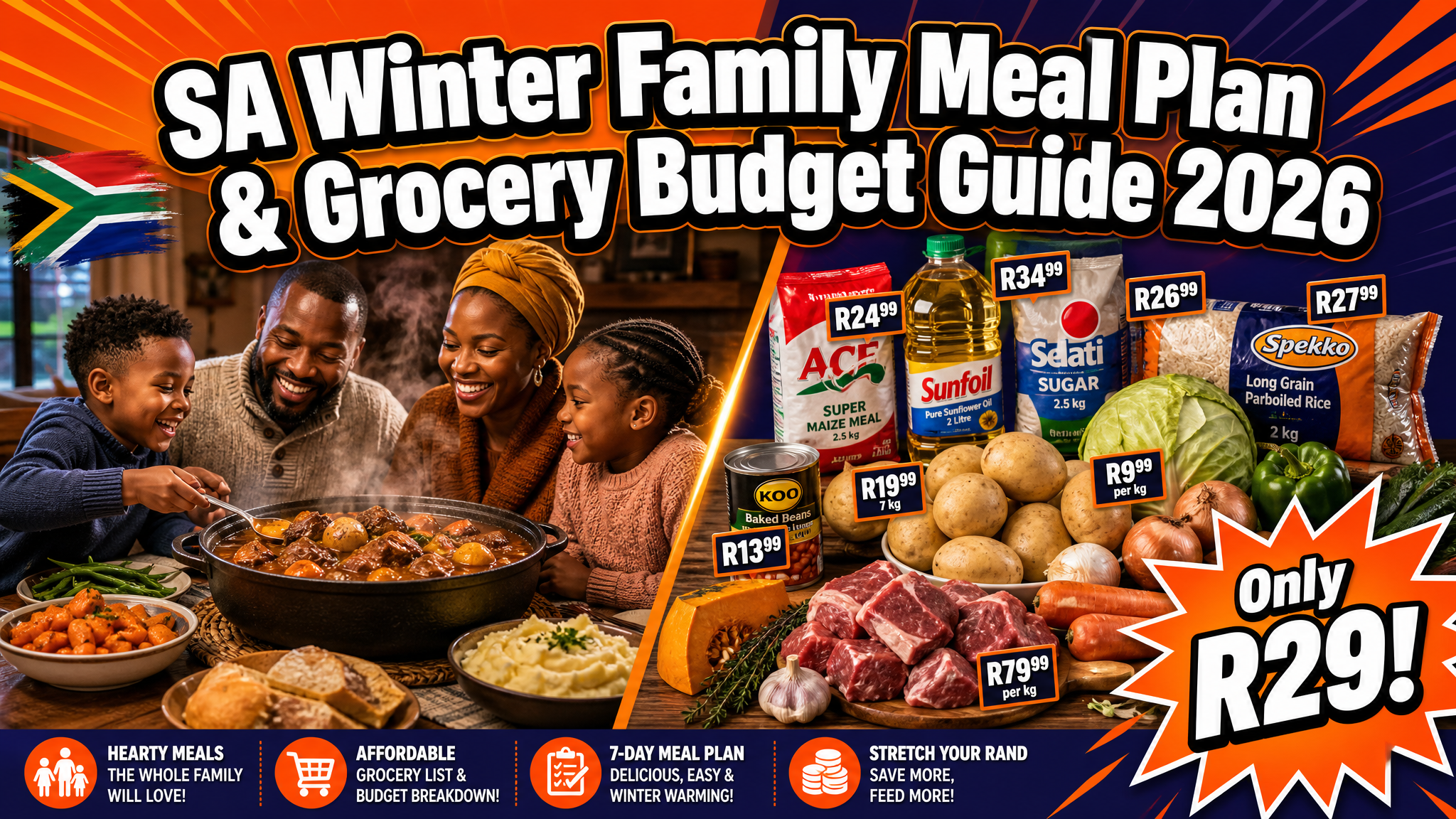 SA Winter Family Meal Plan & Grocery Budget Guide 2026