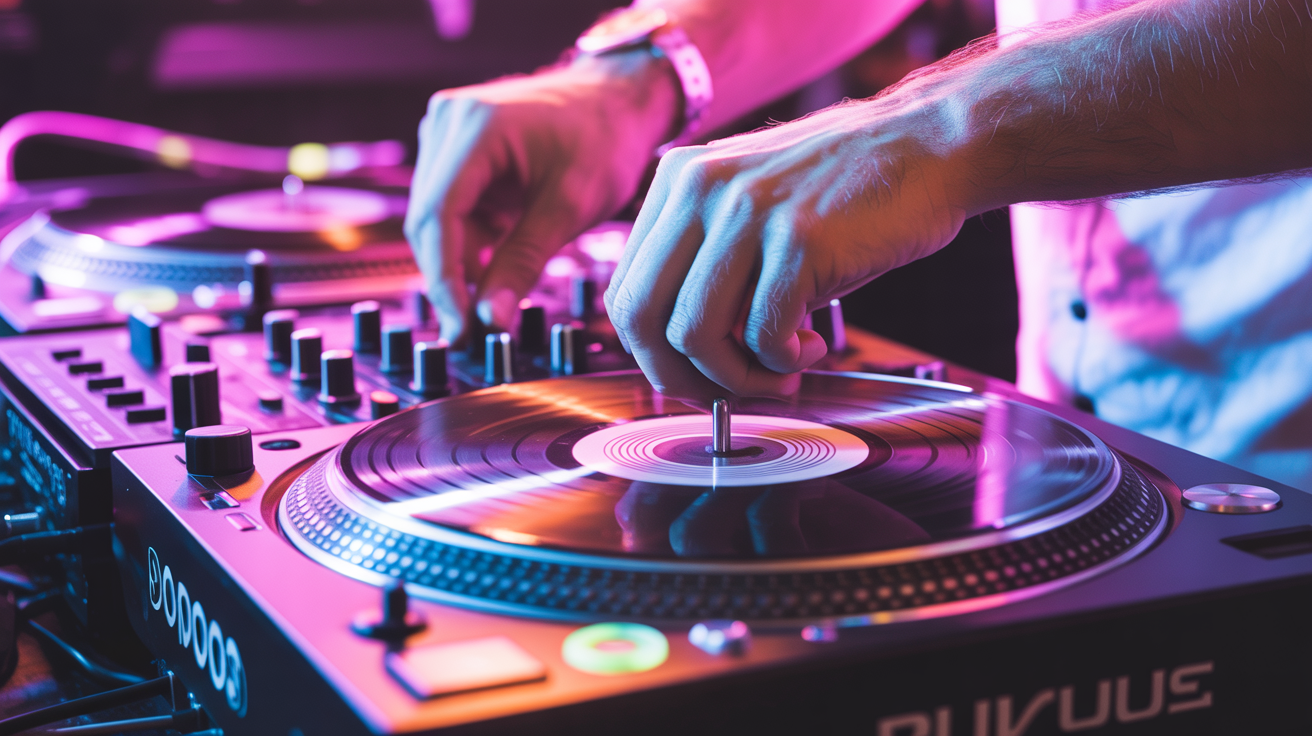 DJ Turntables Background