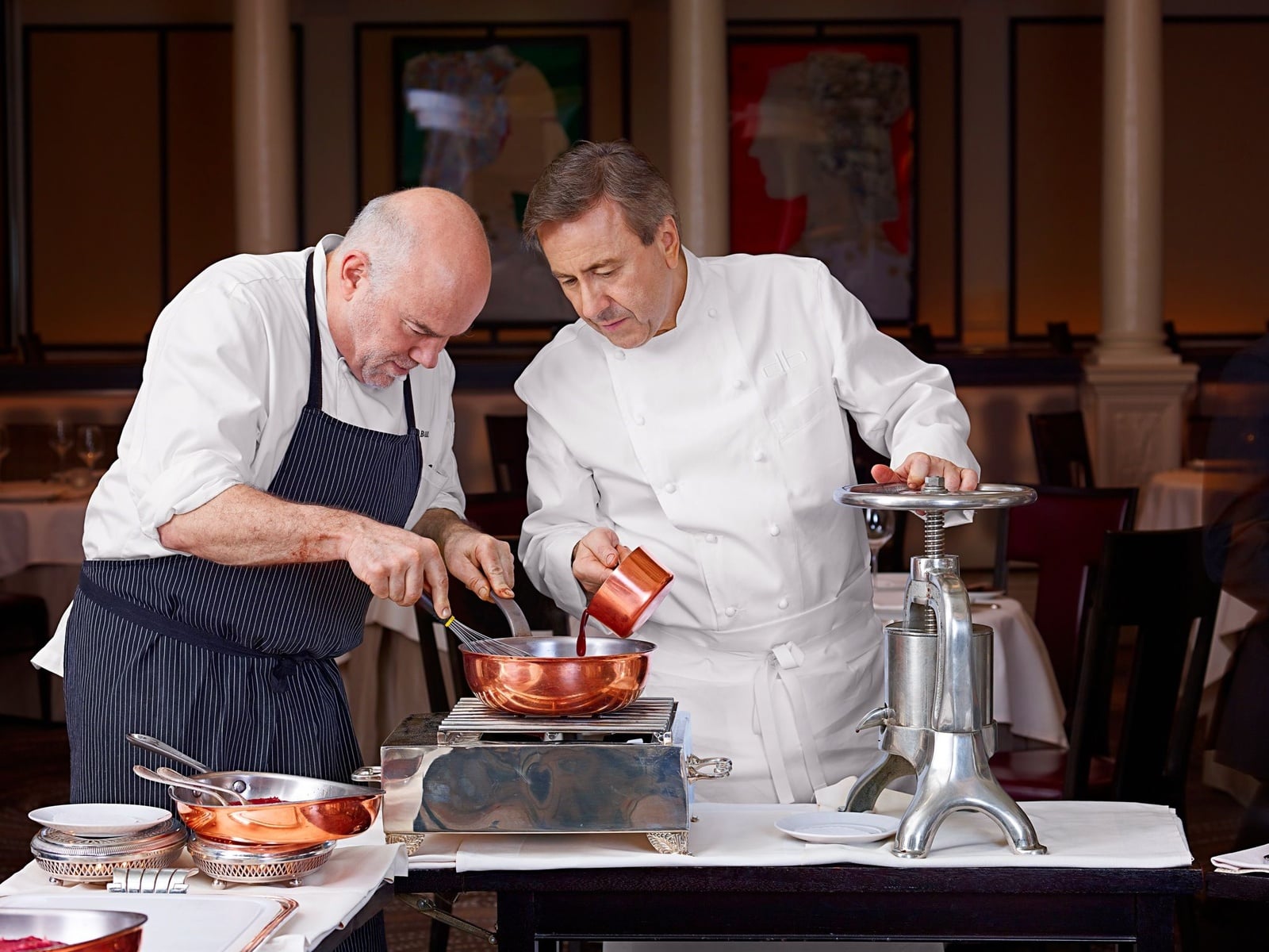 Professional chef preparing gourmet food