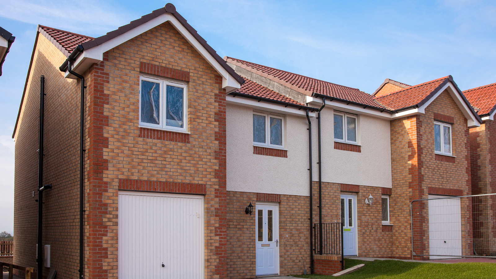 UK semi-detached house with clean exterior
