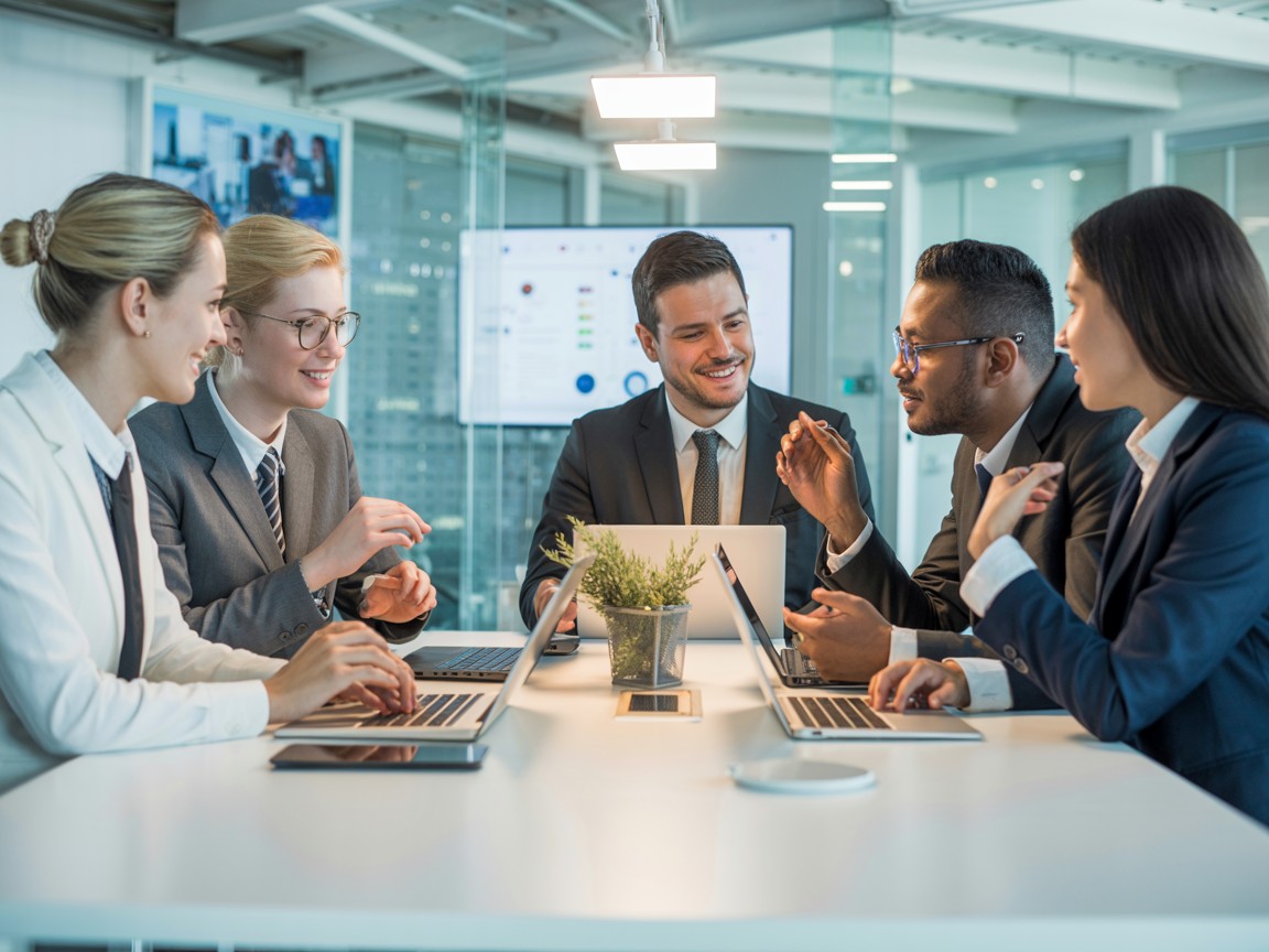 Lighthouse Technology Consulting professional team in strategic meeting