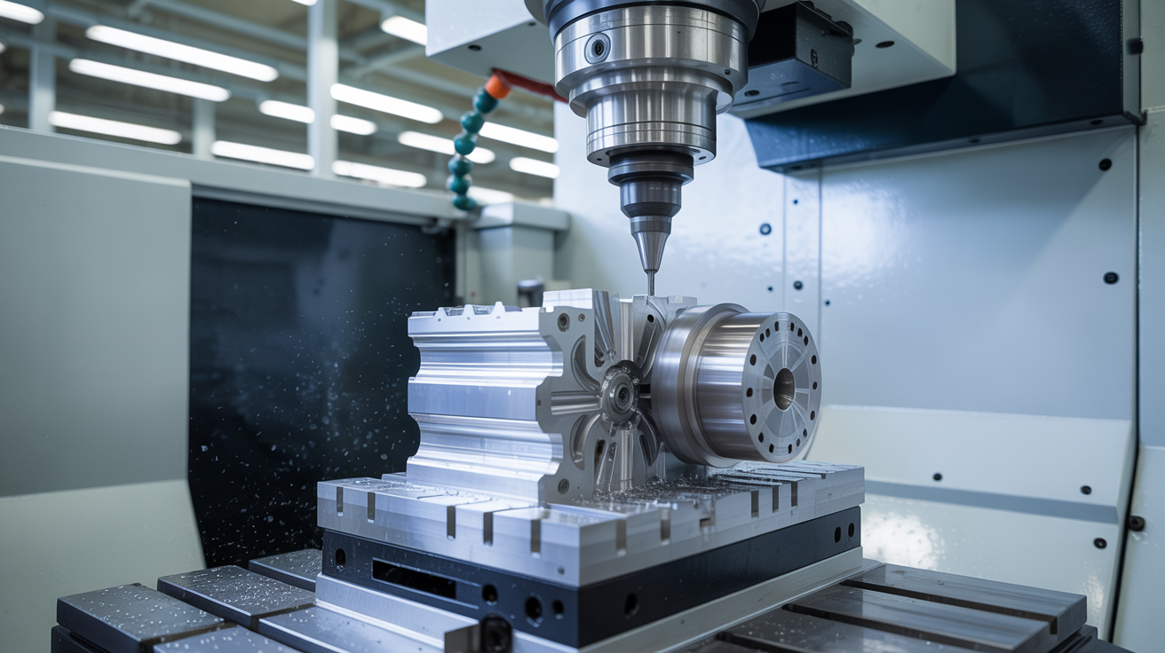 CNC Machining in action - precision aluminum parts manufacturing