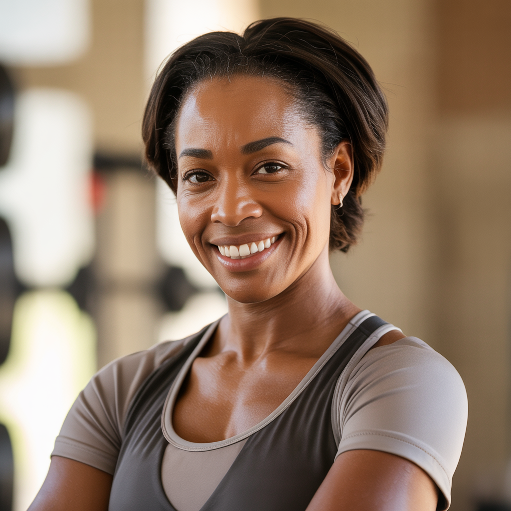 Coach Shanika, trauma-informed strength training and mental health coach specializing in perimenopause