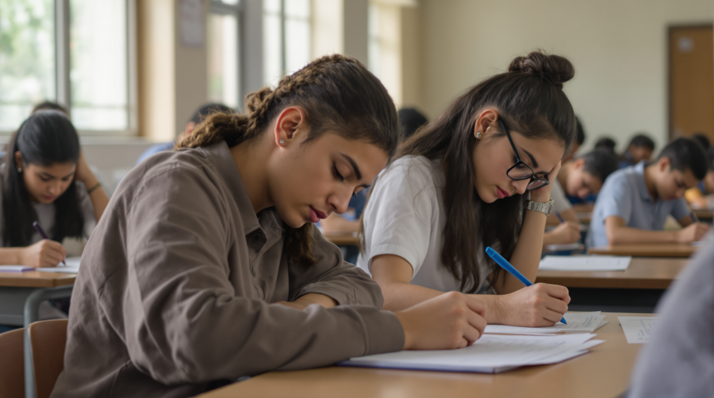 Estudiantes colombianos tomando prueba Saber 11