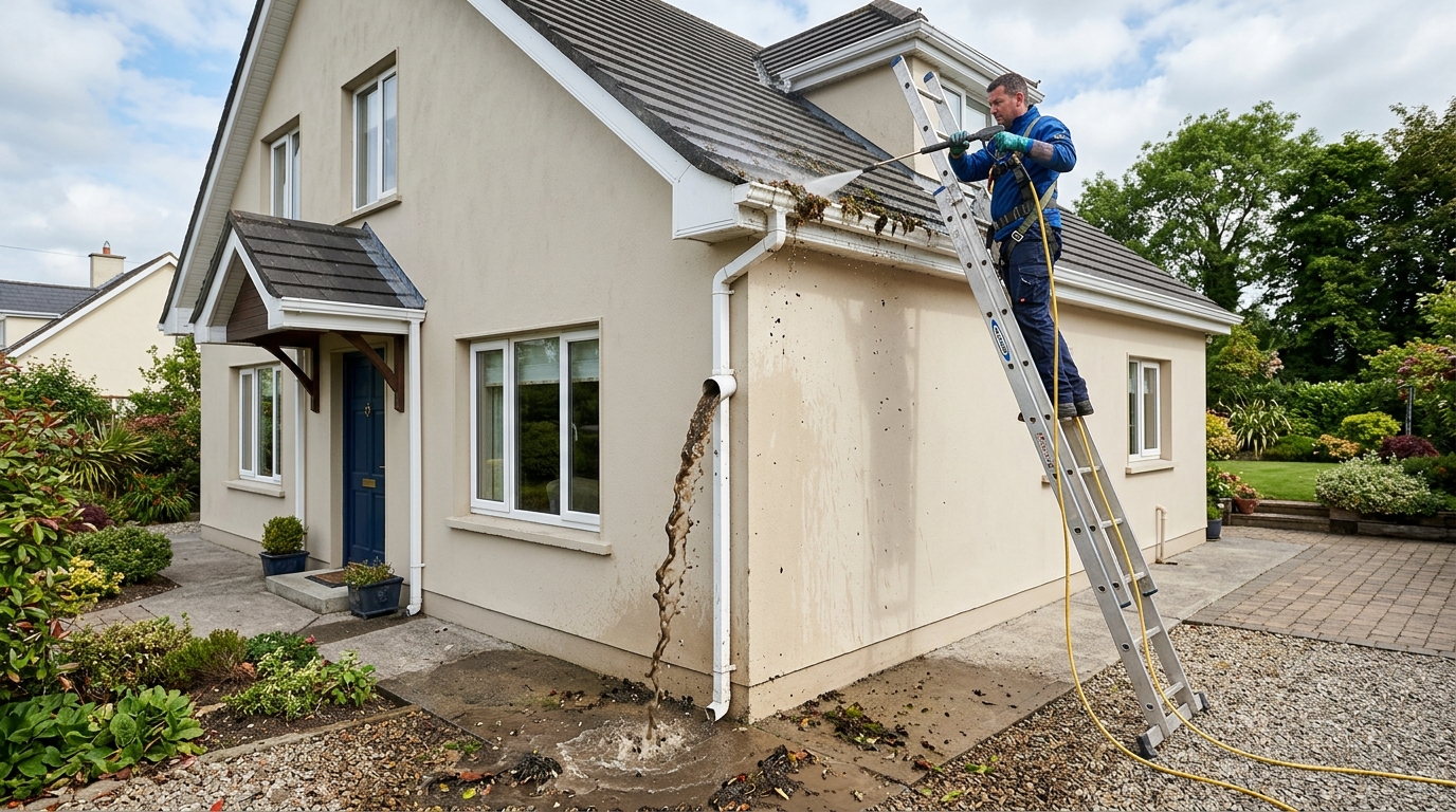 Gutter Cleaning work by Irish Shine