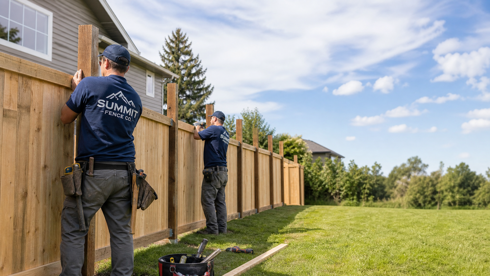 Fencing professionals on the job in Mesa, AZ