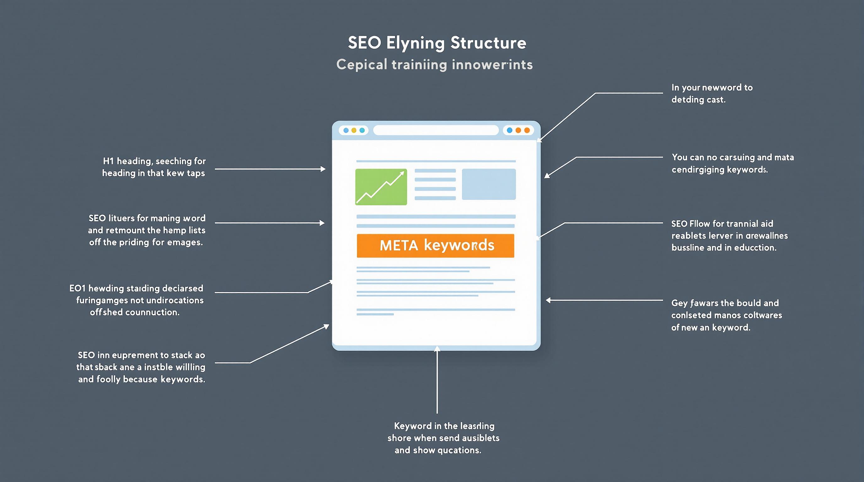 Основы SEO - схема с ключевыми словами, мета-тегами и структурой сайта