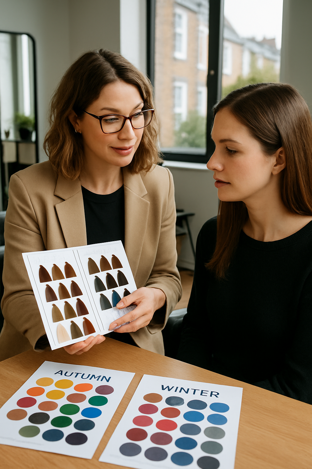 Seasonal hair color consultation