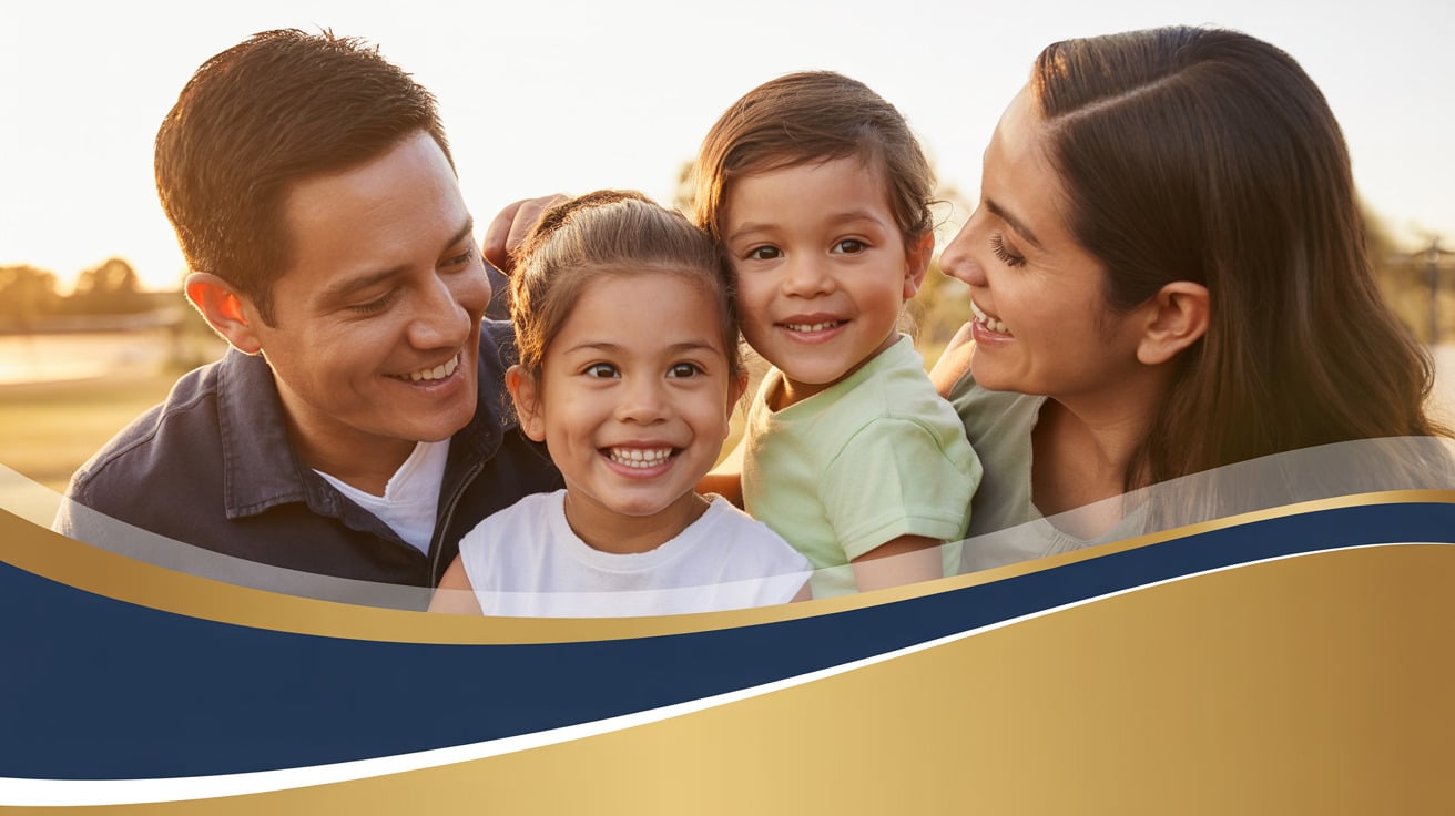 Familia feliz protegida por JACHS Insurance