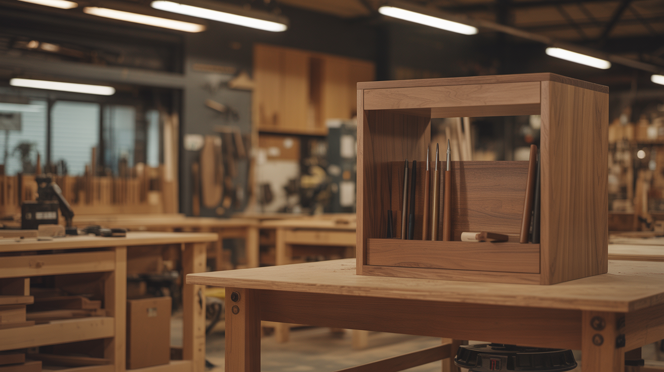 Modern furniture woodworking workshop