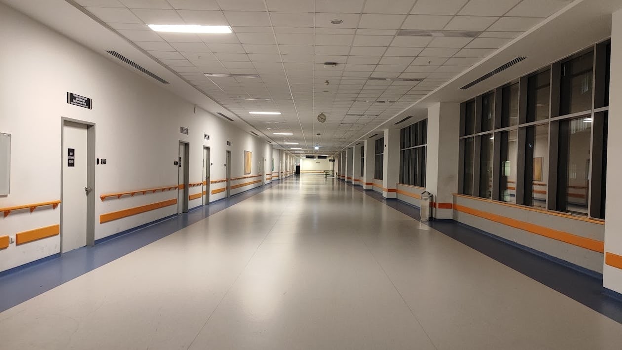 Modern healthcare facility with professional lighting