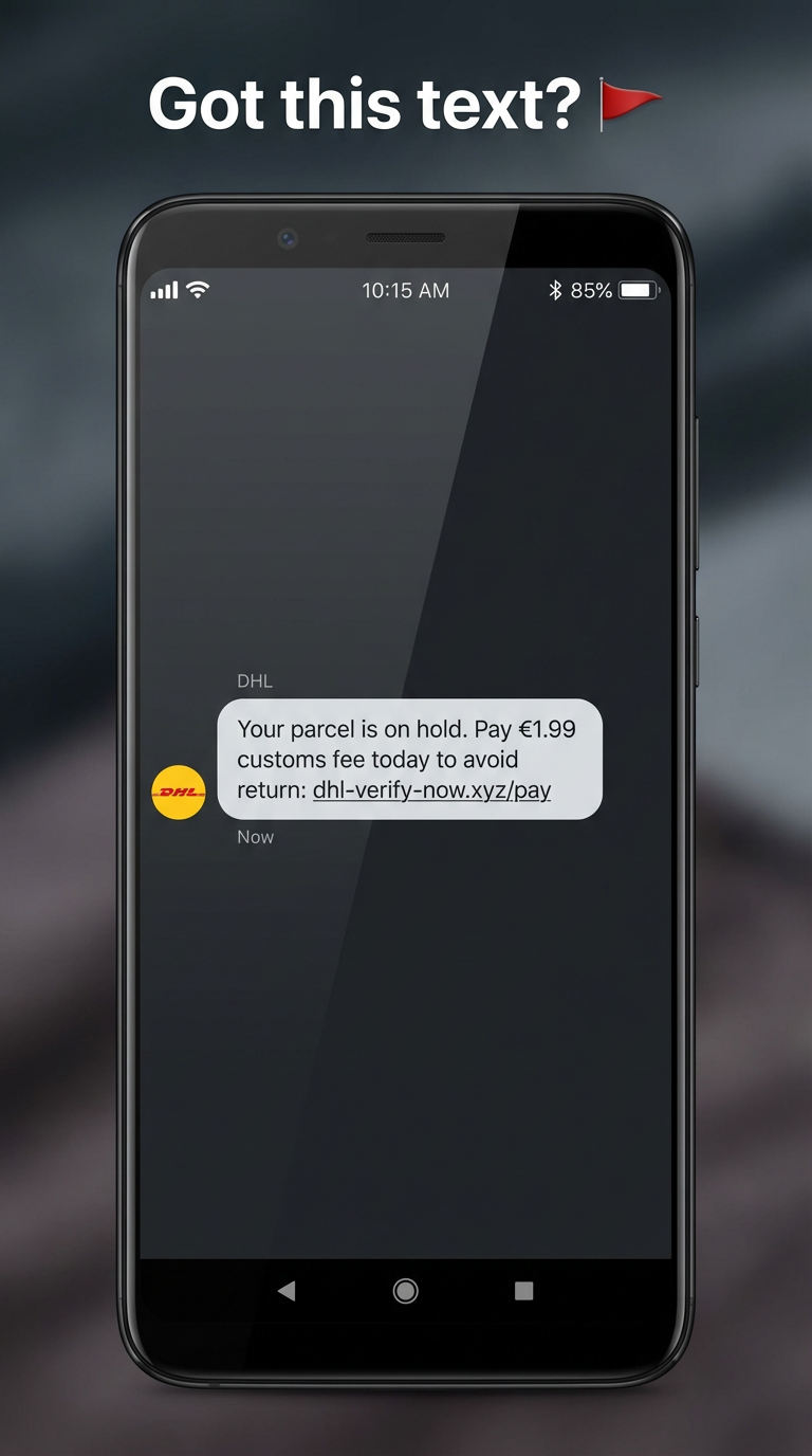 DHL Scam SMS (English)