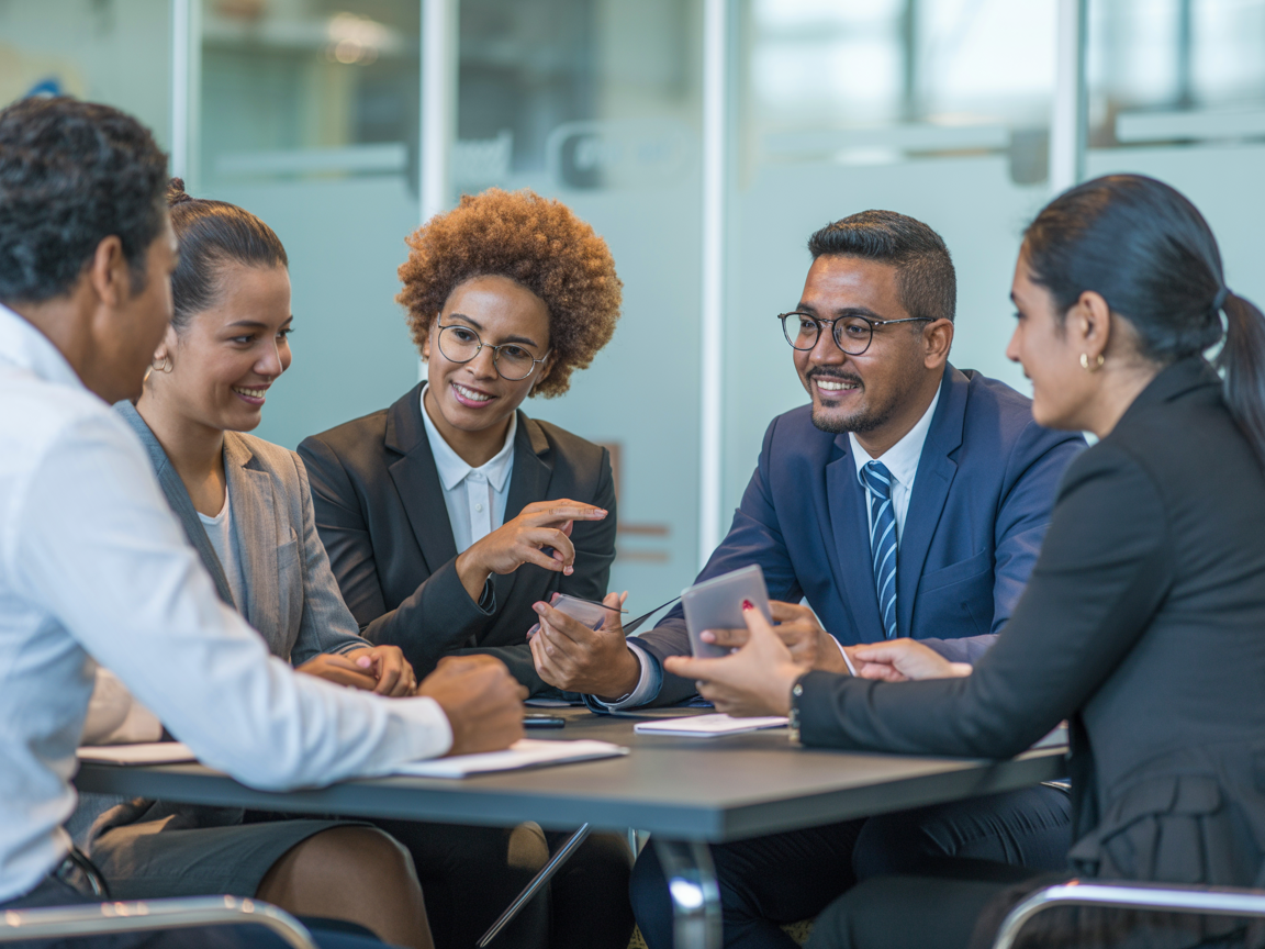 Professional consultation meeting with diverse Mauritian professionals