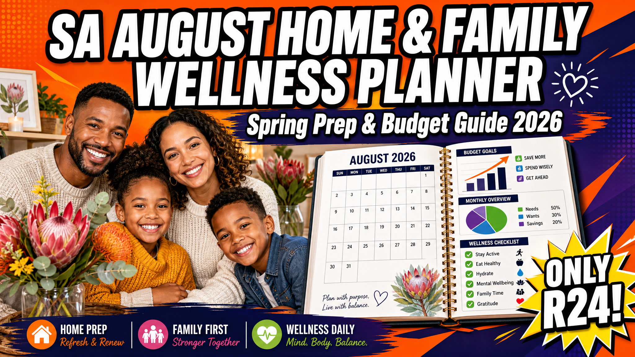 SA August Home & Family Wellness Planner: Spring Prep & Budget Guide 2026