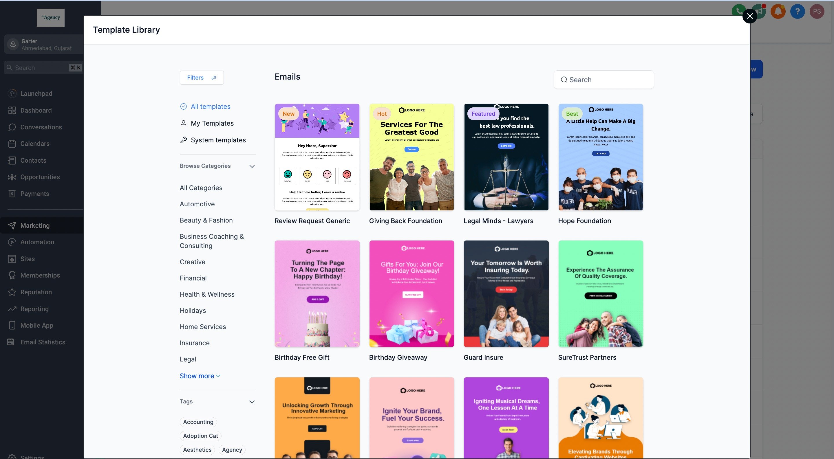 Screenshot Website Builder Suite