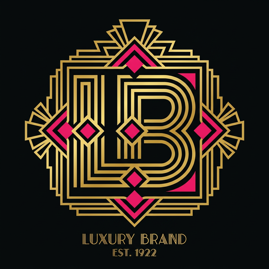 LyNea Bell logo concept - Art Deco Monogram