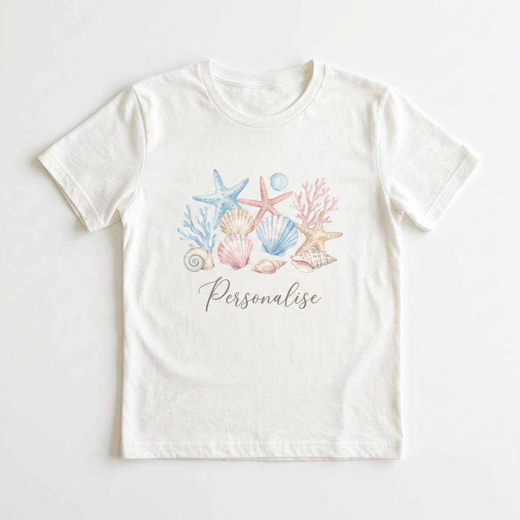 Personalise Beach Shell T-shirt