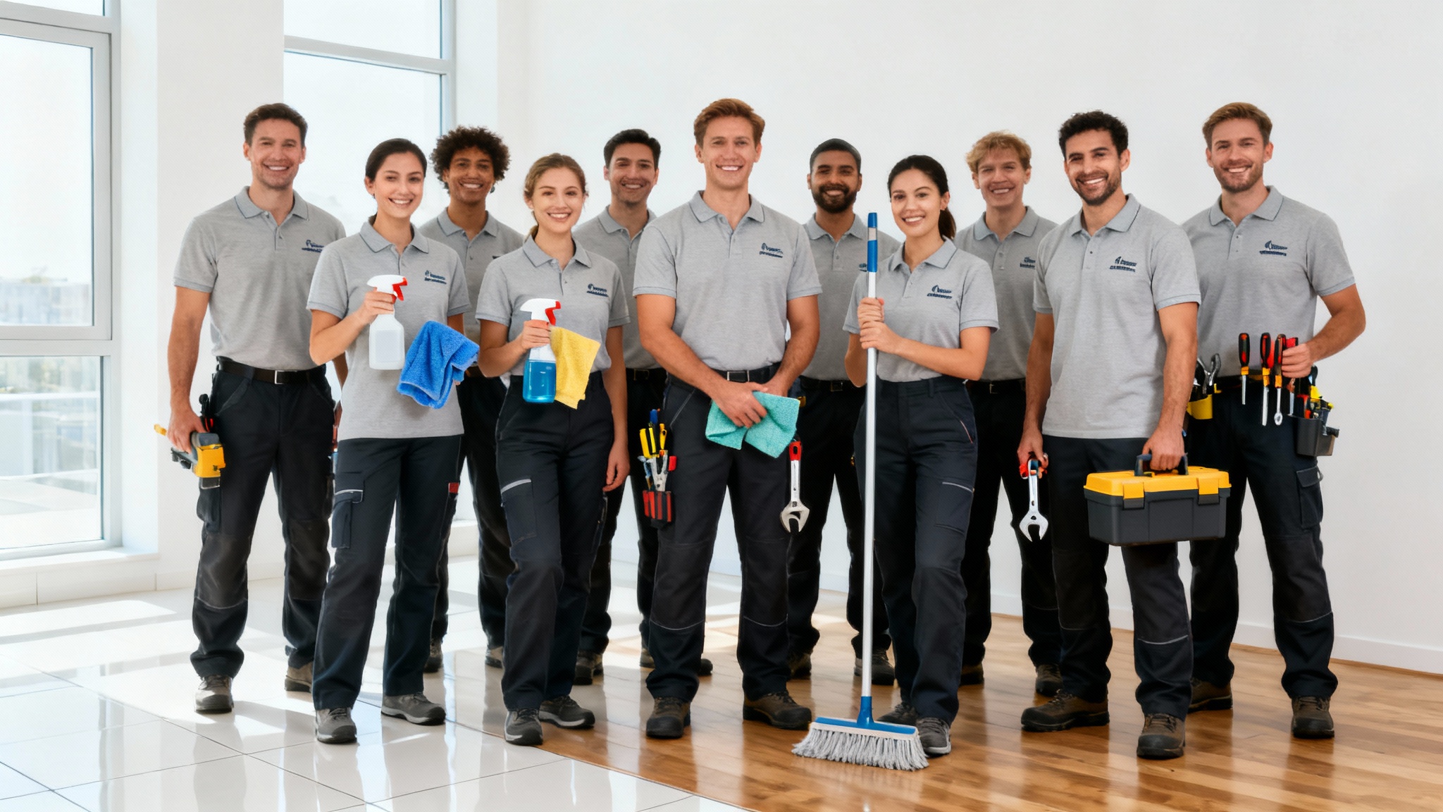ServeAll professional cleaning and handyman team