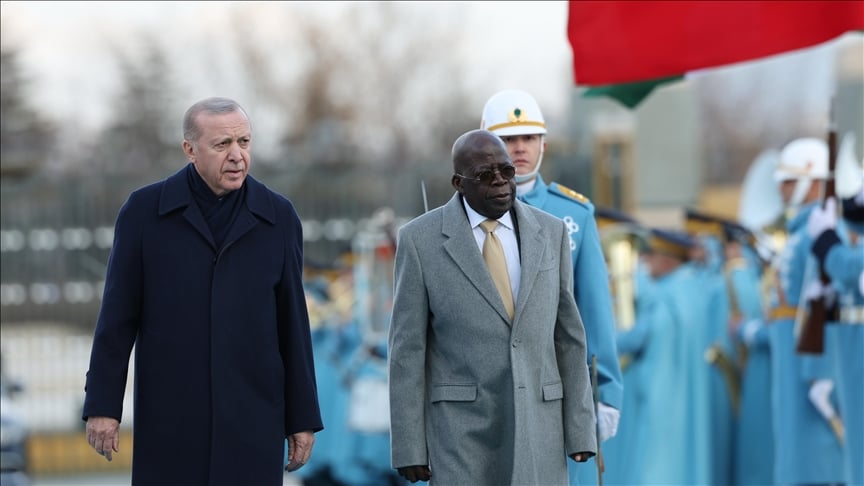 Official welcoming ceremony with honour guard for President Tinubu at the Presidential Complex in Ankara