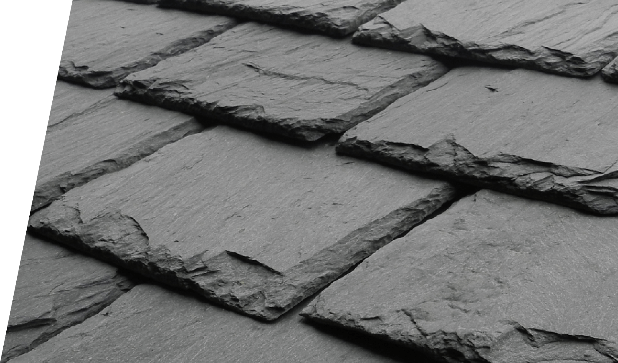 Welsh or Spanish slate roof detail