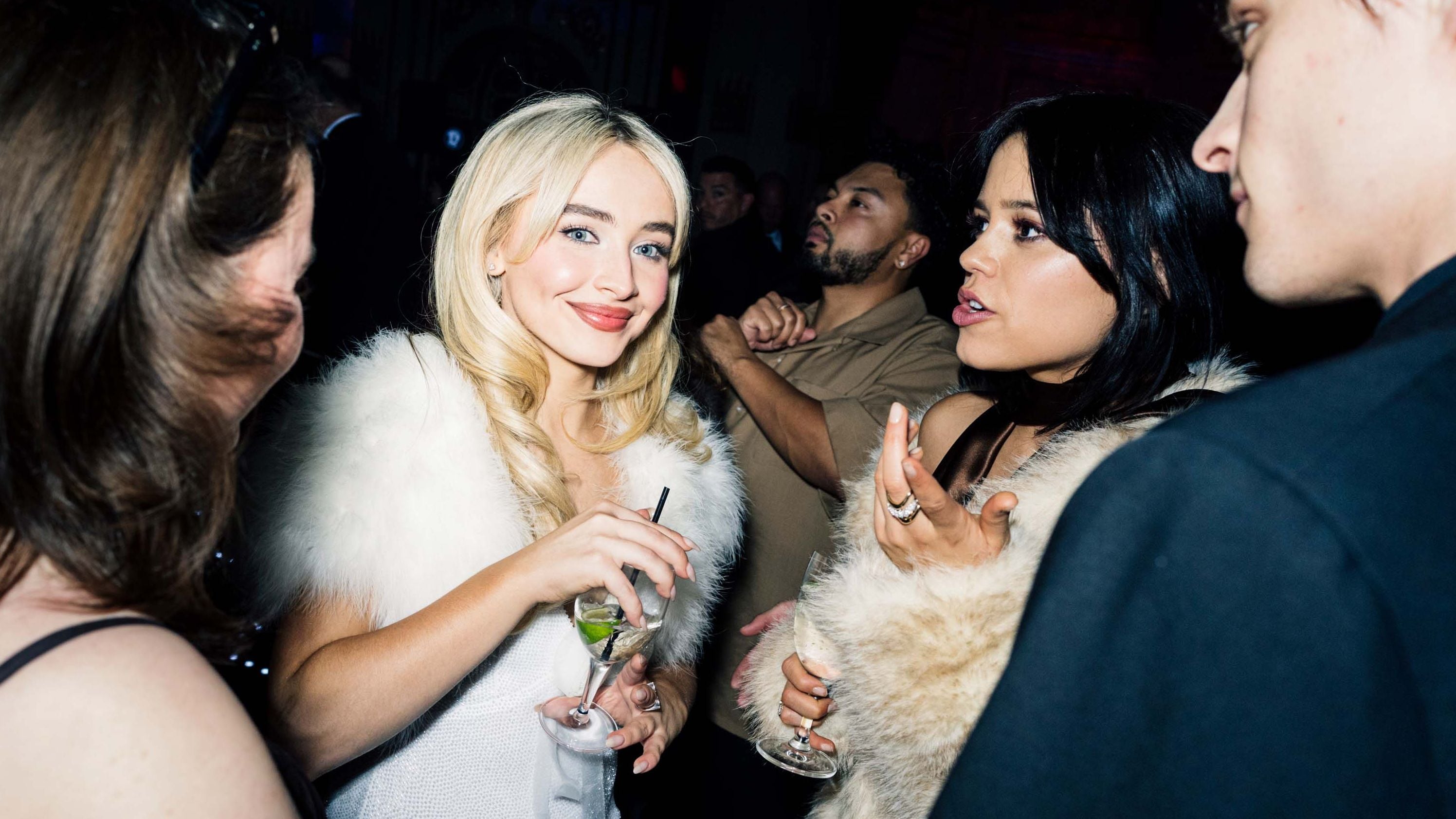 Woman celebrating at party