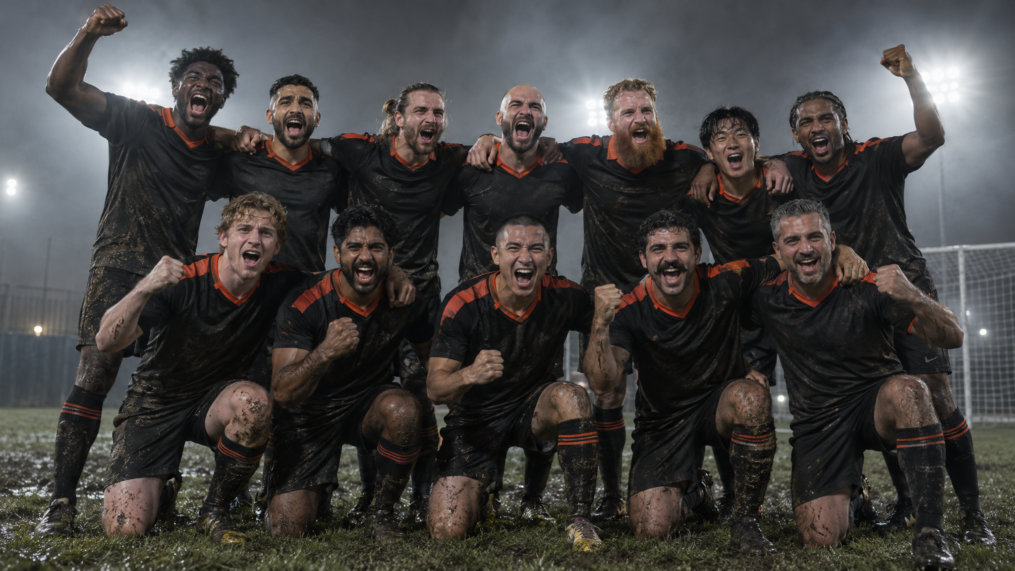 Team on pitch