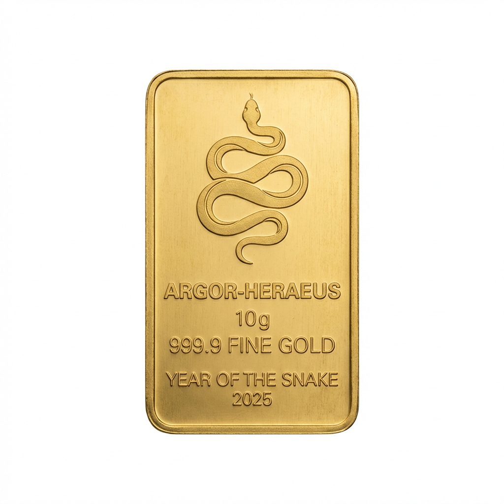 Argor-Heraeus 10g Lunar Snake 2025 Gold Bar