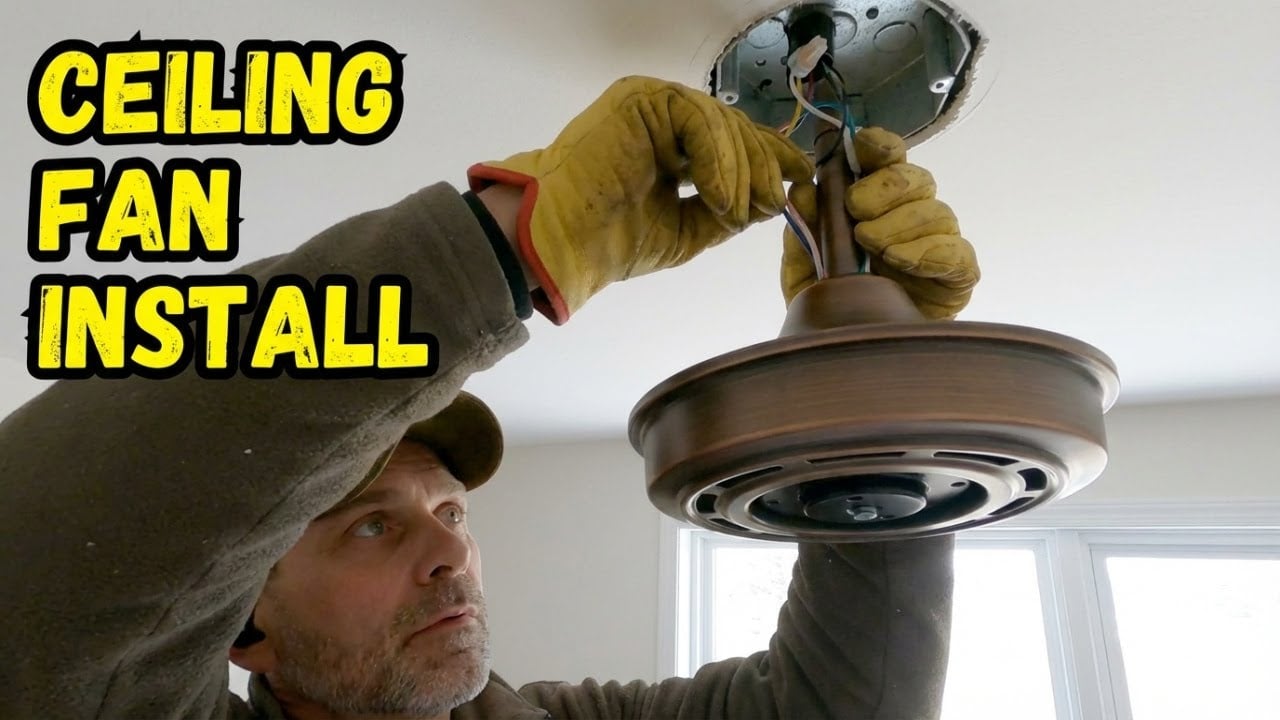 Ceiling fan professionally installed