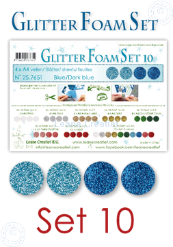 Glimmer svampur sett 4 x A4 – Blátónar - 1