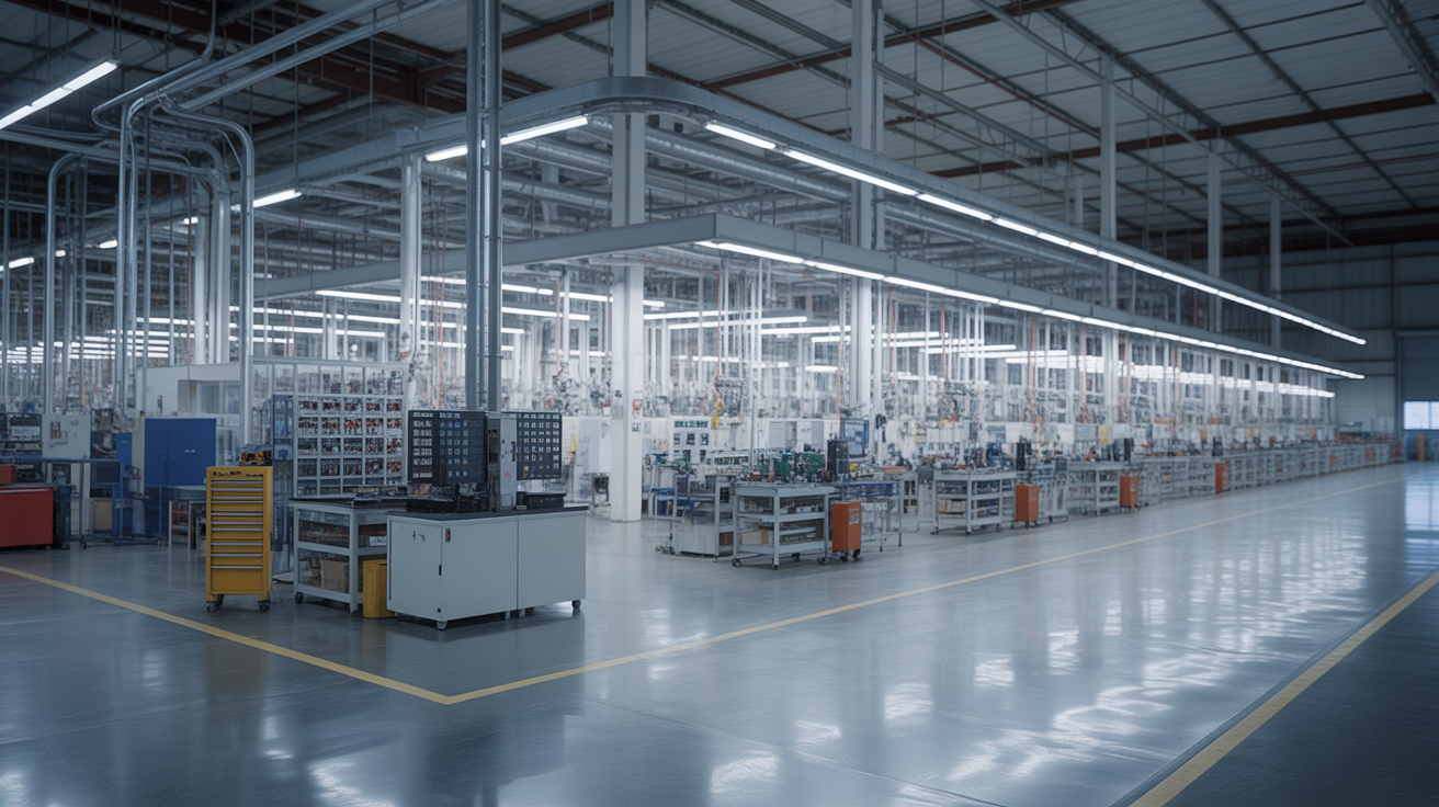 Modern manufacturing facility interior