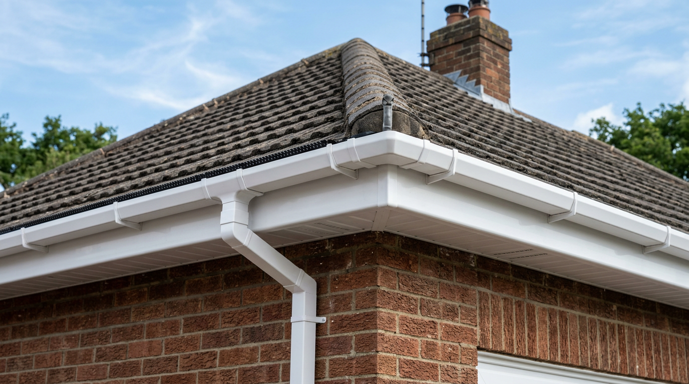Guttering and fascia work on UK house