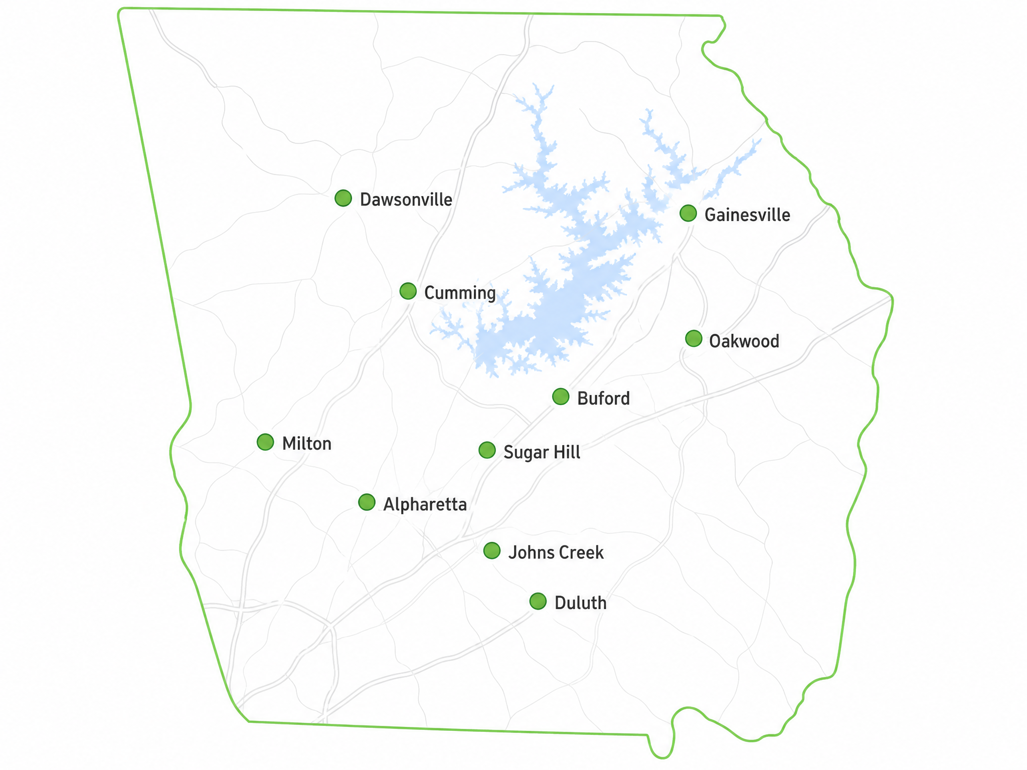 Georgia Service Area Map