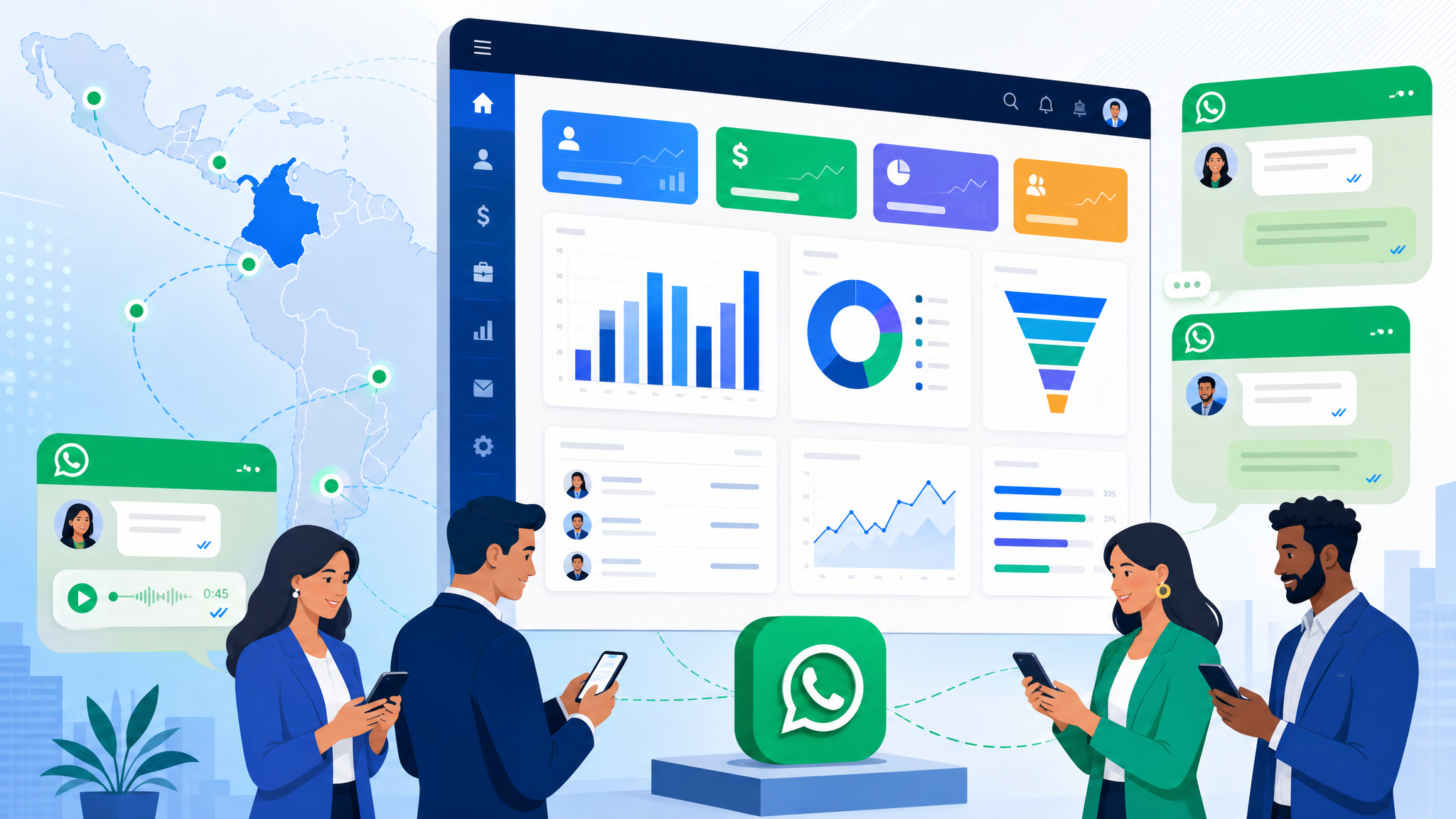 CRM con WhatsApp para Colombia: La Guía Completa 2026 para Empresas y PyMEs