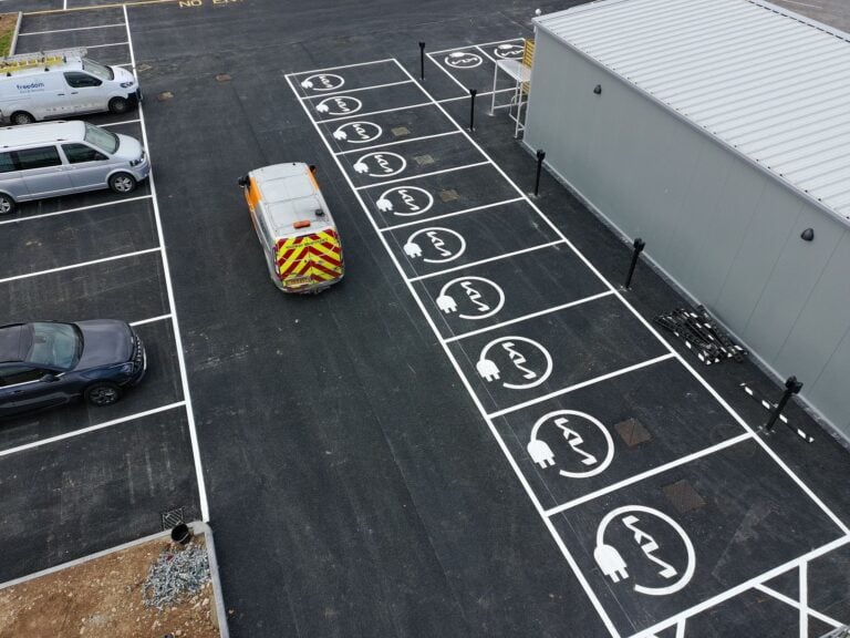 Car park line marking