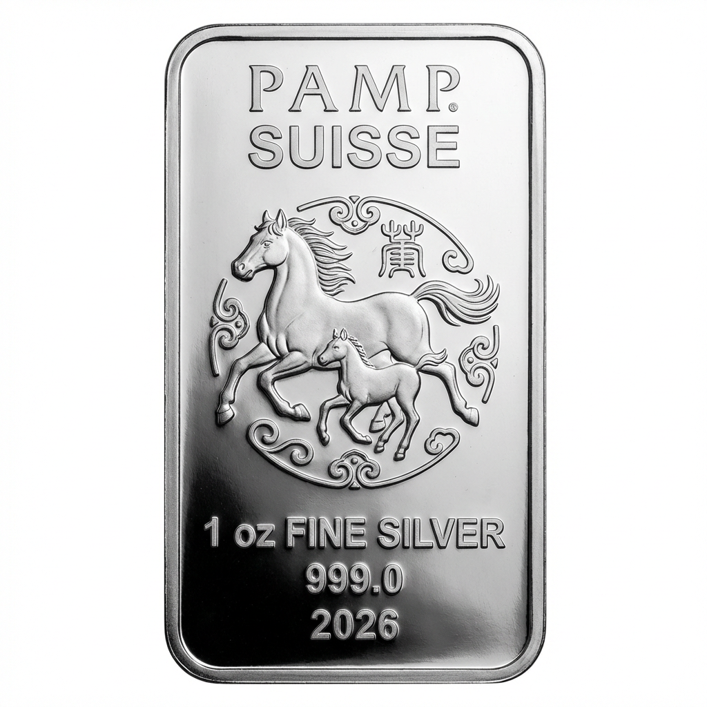 PAMP Lunar Horse 1oz 2026 Silver Bar