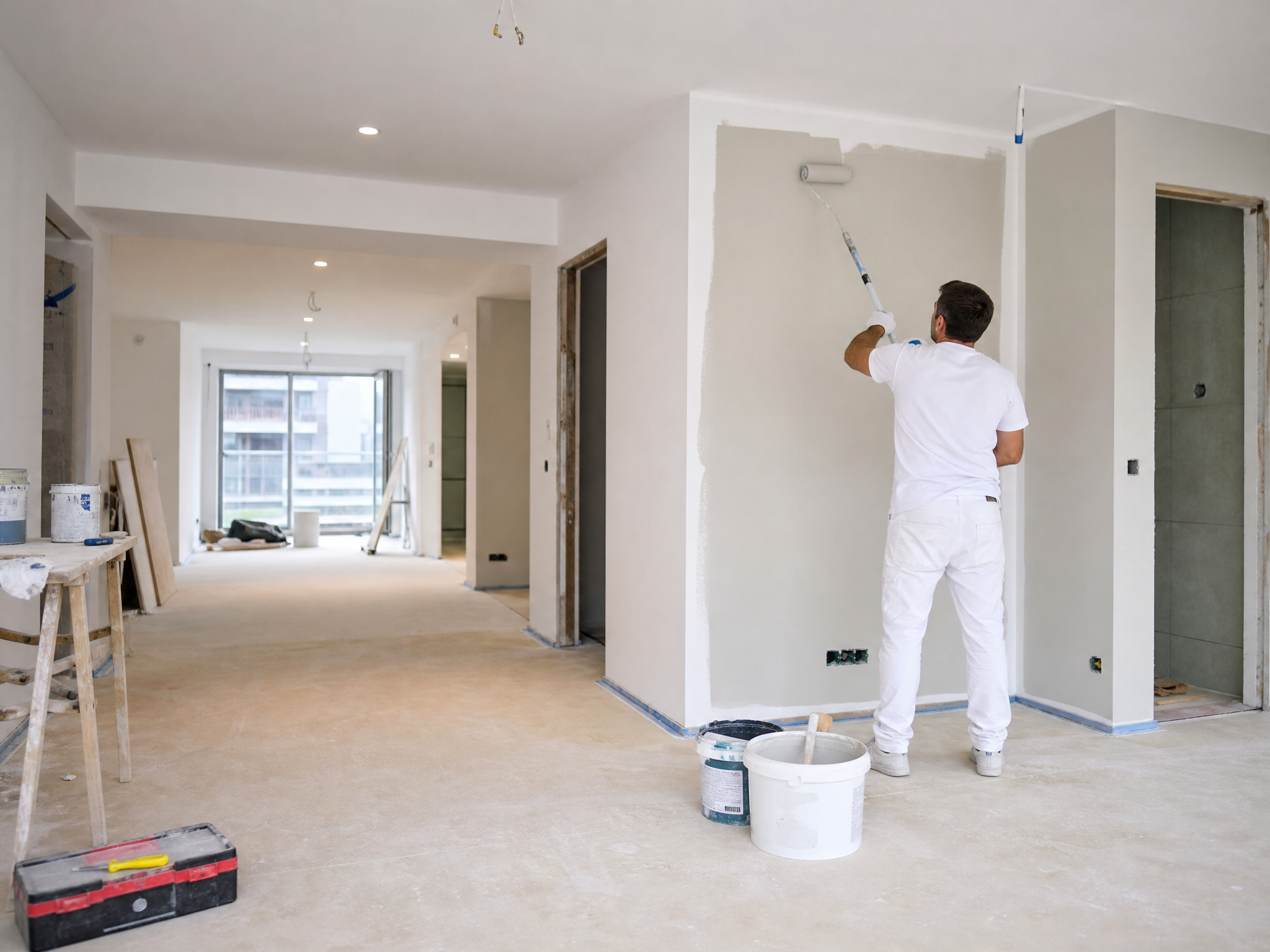 Reforma de apartamento em andamento