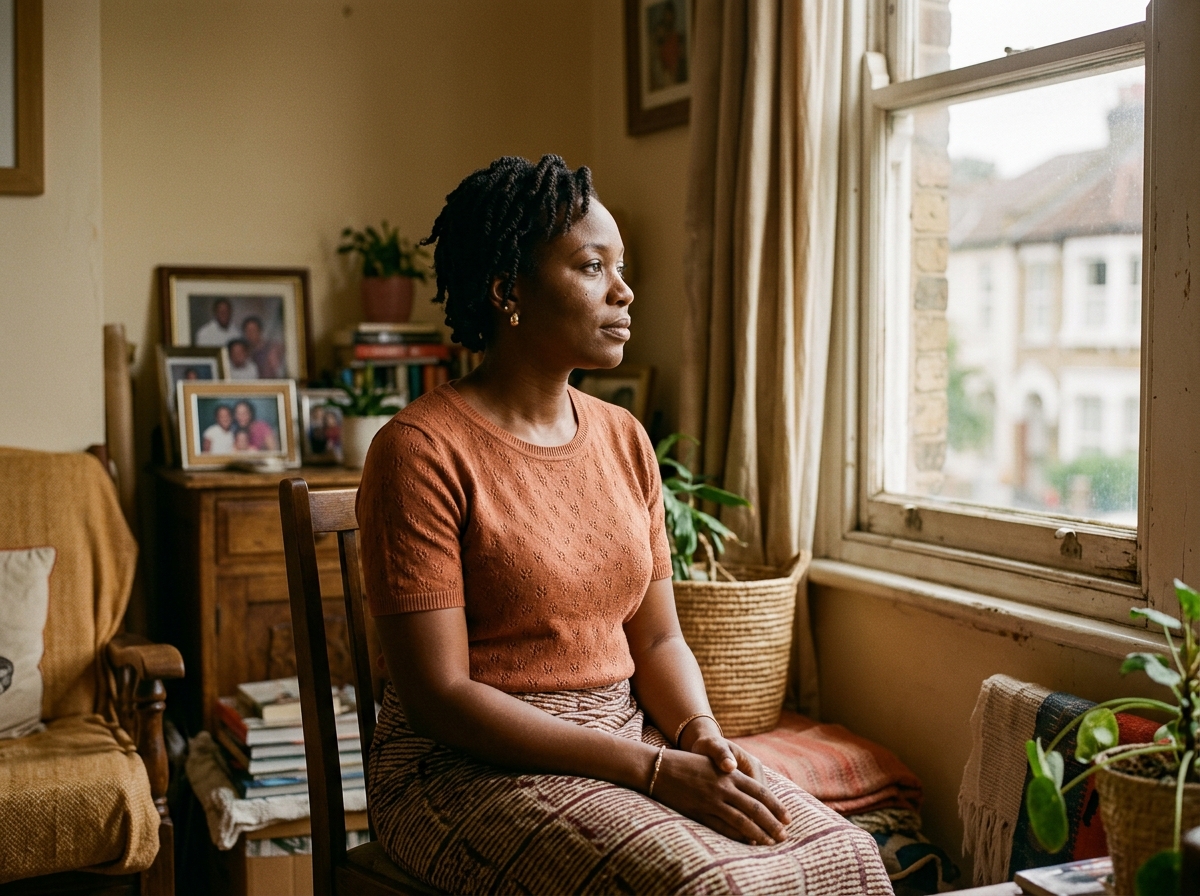 A dignified woman by a window