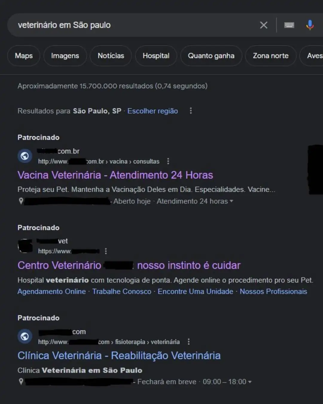 Rede de Pesquisa do Google - Anúncios patrocinados