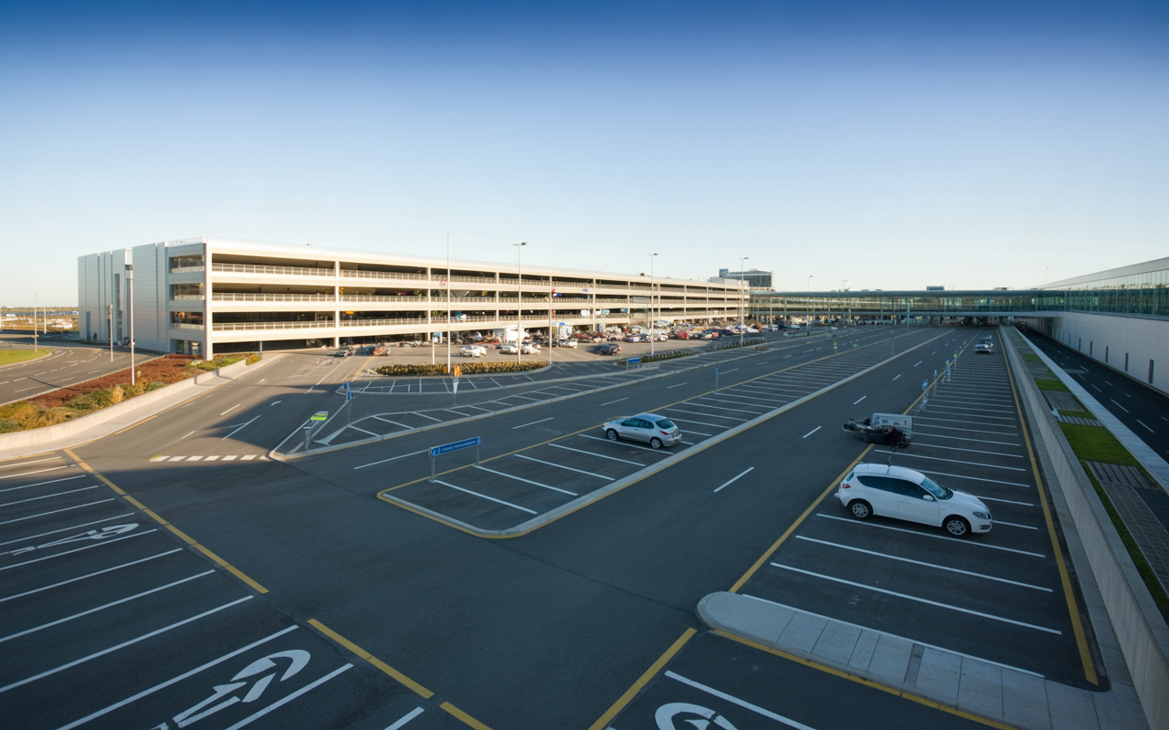 Modern airport car parking facility