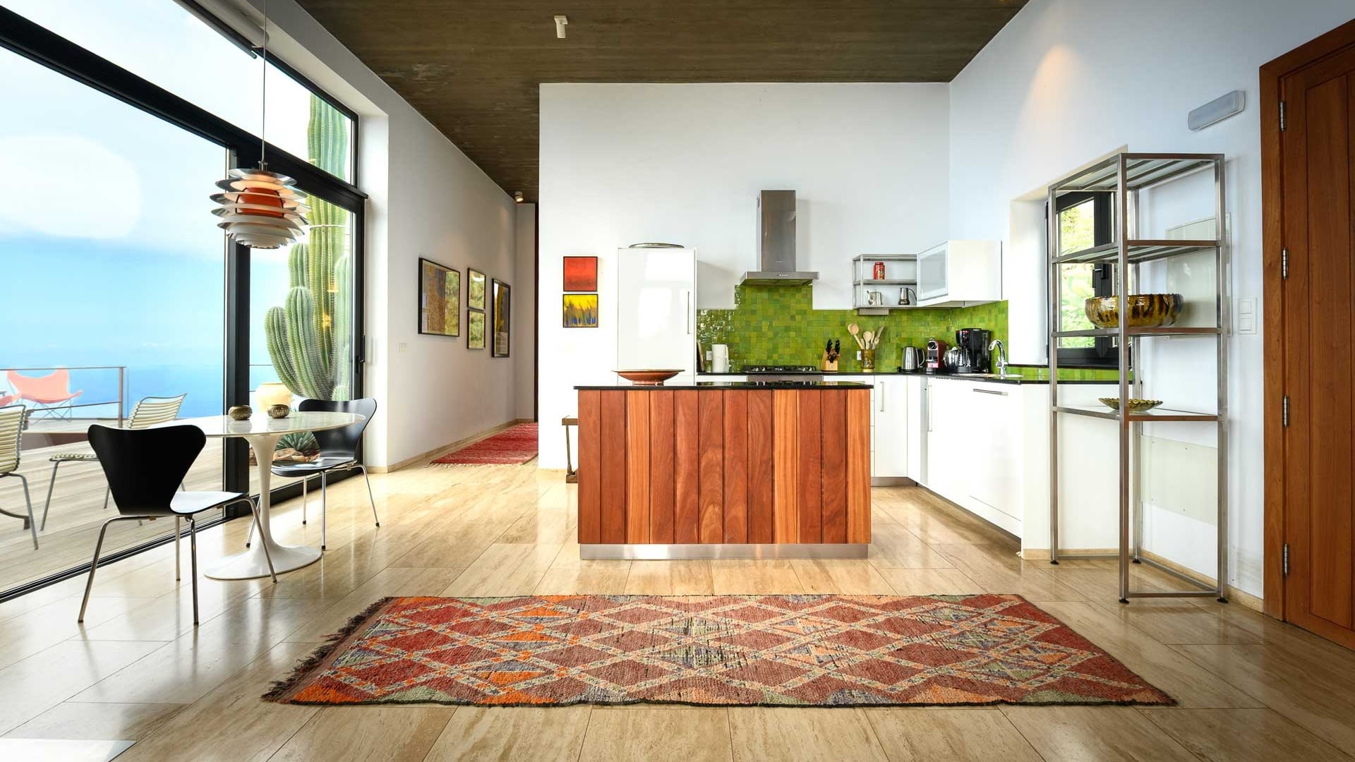 Open plan kitchen and living space