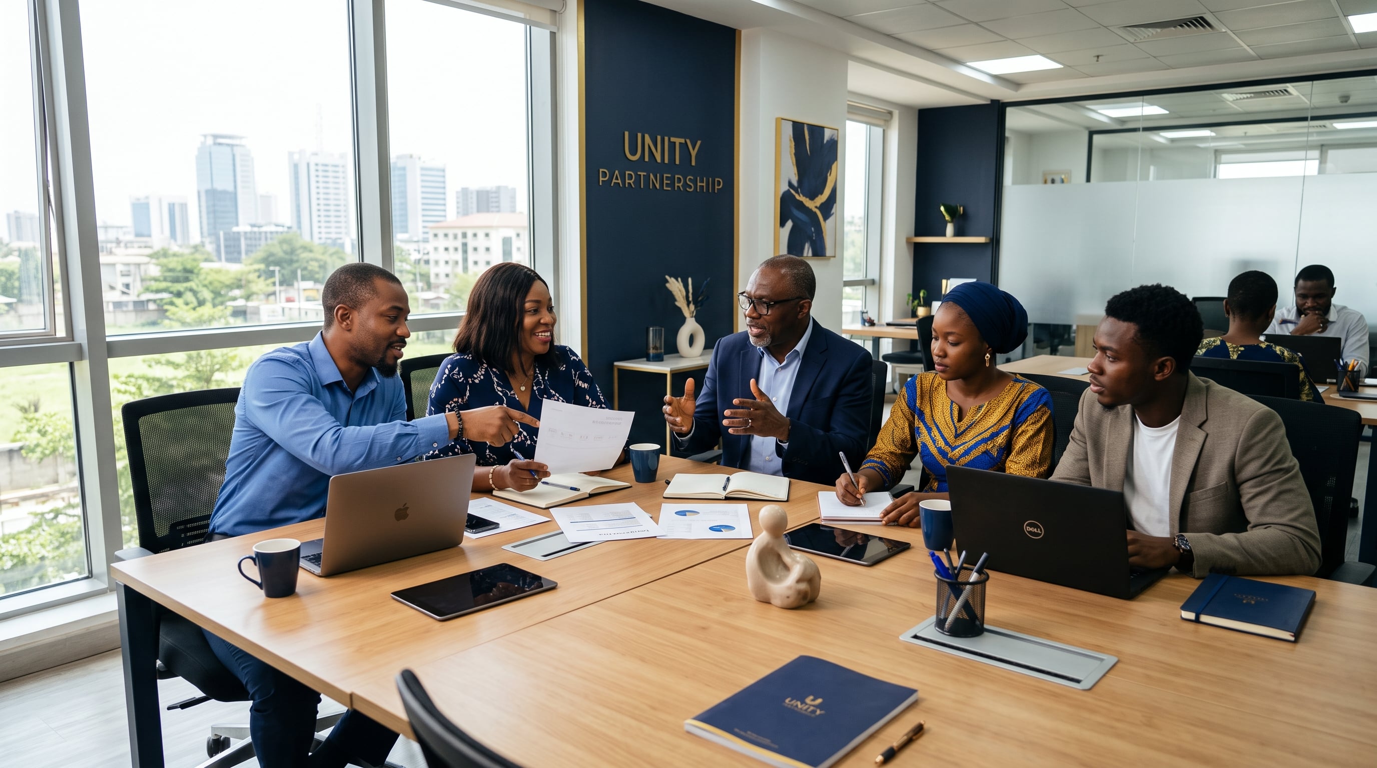 The Ease Life Ventures team collaborating on client projects in Nigeria